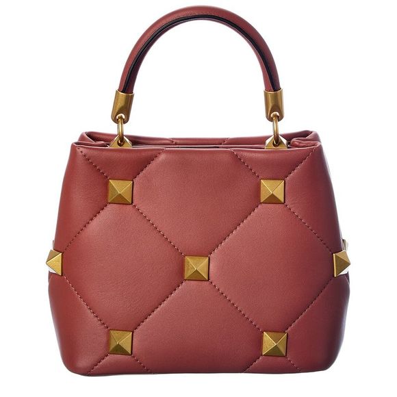 Valentino Roman Stud The Handle Small Leather Shoulder Bag - Picture 2 of 5